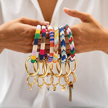 INK + ALLOY Chloe Varigated Stripe Key Ring Coastal