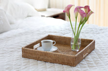 Artifacts Trading Company Square Serving Tray - Ottoman with Cutout Handles