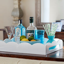 Addison Ross Medium White Scalloped Edge Tray 17" x 13"