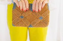 Handmade Macramé Carmel and Dusty Blue