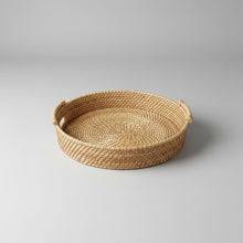 Jeffan - Round Rattan Trays, Set of 2, Natural