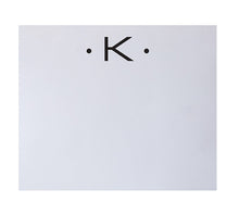 Black Ink Notepad Black Letter Initial Large