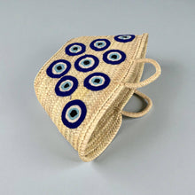 Evil Eye Straw Beach Bag  Versatile Handwoven Summer Tote