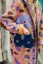 Handmade Macramé Clutch Navy and Dusty Blue